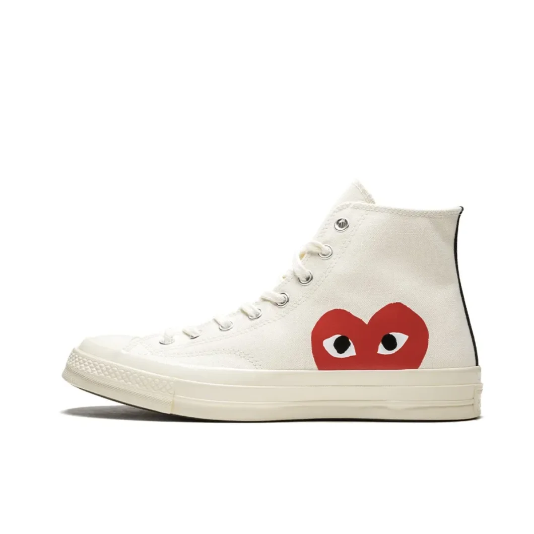 Converse 1970s Chuck Taylor All Star X CDG High Love Co-Branded High Top Tide Wear Casual Board Shoes White