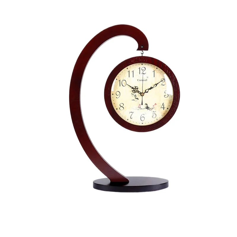 

Wooden clock, living room study quartz clock, retro clock