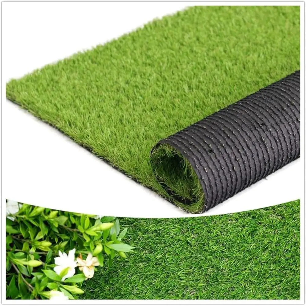 

1.38 Thick Artificial Grass Turf, 3x10ft Synthetic Lawn Carpet with Drainage Holes for Indoor and Outdoor Use, Ideal for Patios,