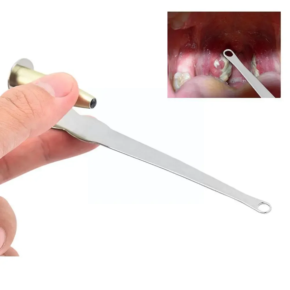 Ear Wax Tonsil Stone Remover Tool LED Light Stainless Steel Remover Mouth Cleaning Care Tool Tonsil Stone Remover Cleaning Tools