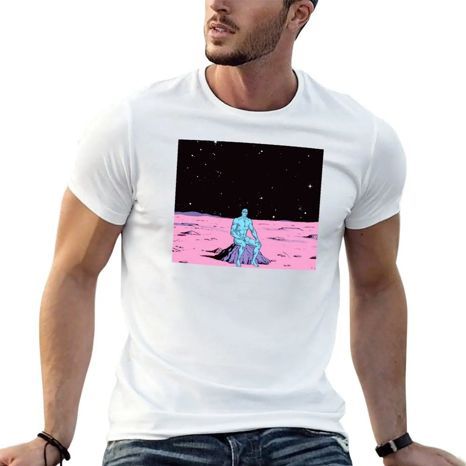 

Dr. Manhattan on Mars T-Shirt t shirt man plain t shirts for man graphic vintage T-Shirt