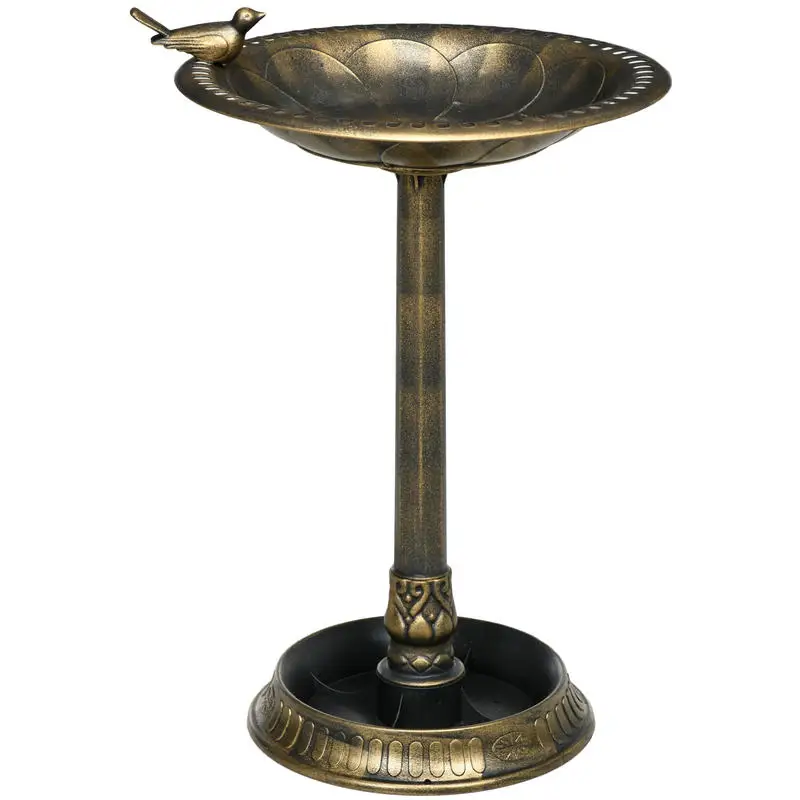 Bebedero Y Comedero Para Pájaros 2 En 1, Jardinera Para Pájaros Ø 50 X 72H Cm Polipropileno Bronce Antiguo — -80%, 157.64€ Coupon, from 39.41€ – 80% descuento – €39.41