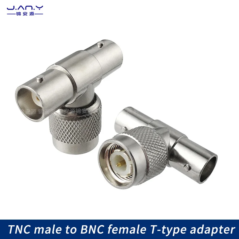 1 buah TNC revolution BNC perempuan RF koaksial adaptor tiga arah L12 putar Q9 kepala satu dalam dua keluar cabang sinyal