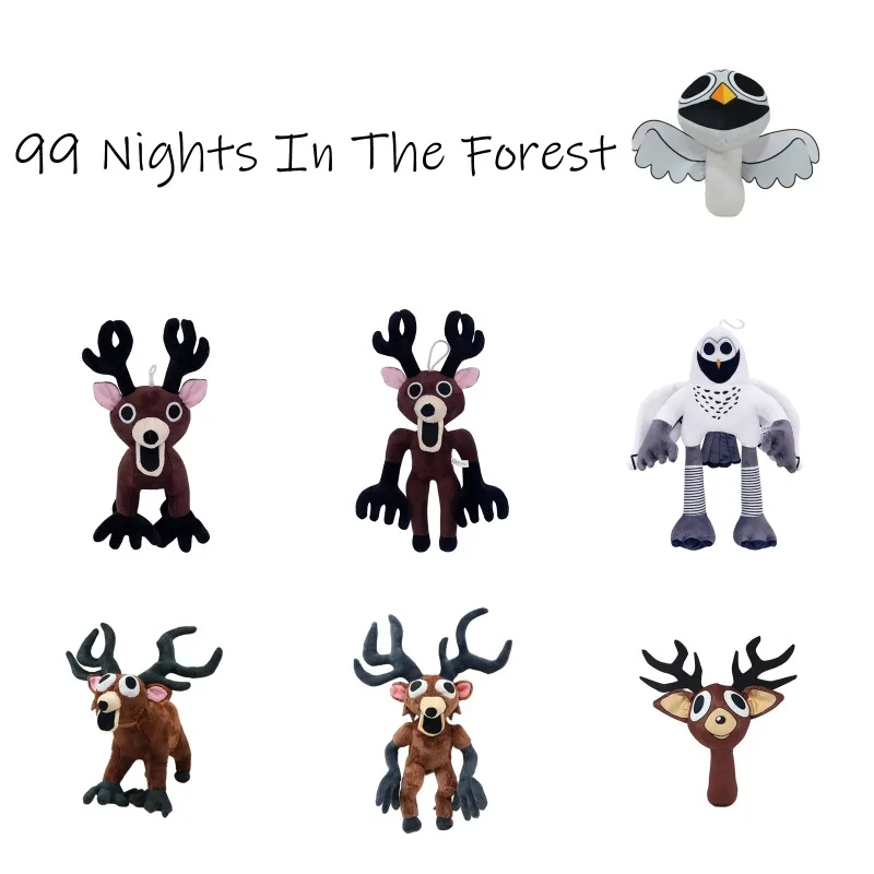 

Halloween Gifts Deer Plush Toys Birthday Gifts Toys for Kids 99 Nights In The Forest Plush Stuffed Animals Deer Toy Fans