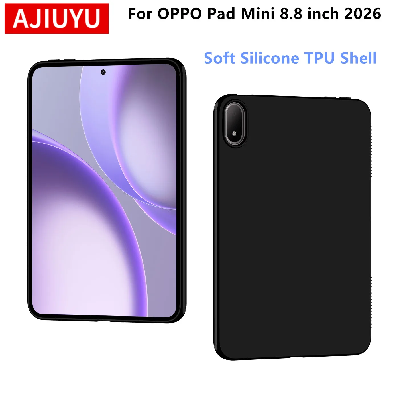 AJIUYU Soft Case For OPPO Pad Mini 2026 Silicone Cover Shell for OPPO Pad Mini 8.8 inch OPD2515 Tablet TPU Protective Skin Case