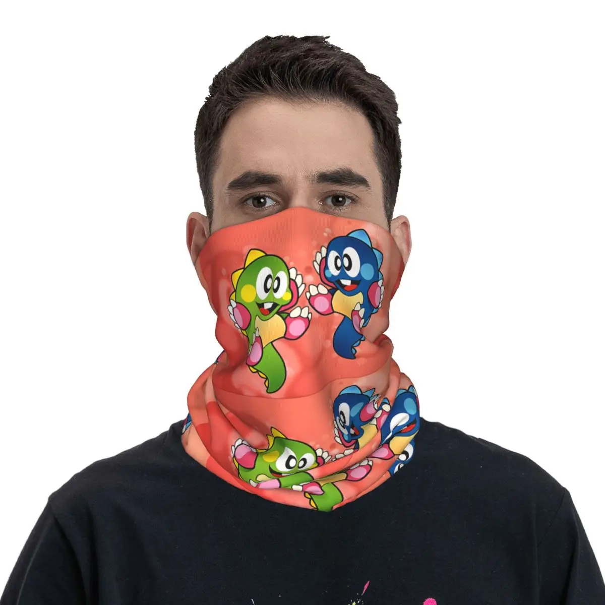 Bubble Bubble Game Retro Headband Neck Thin Men Women Hiking Tube Scarf Face