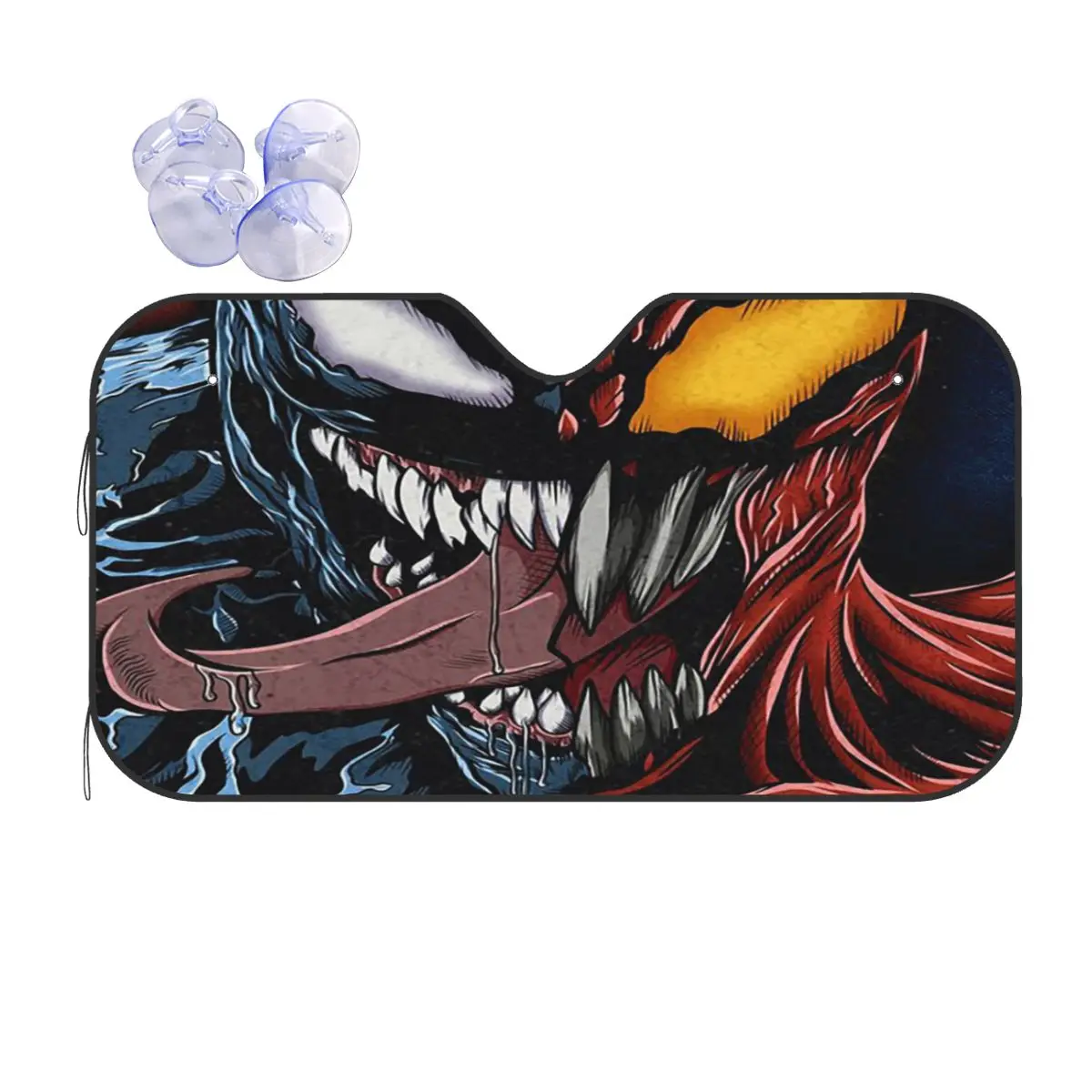 

Солнцезащитный козырек Venom, 3D пленка, плед, подарок, новинка, козырек на переднее окно автомобиля, 76x140 см, солнцезащитный козырек, защита от солнца