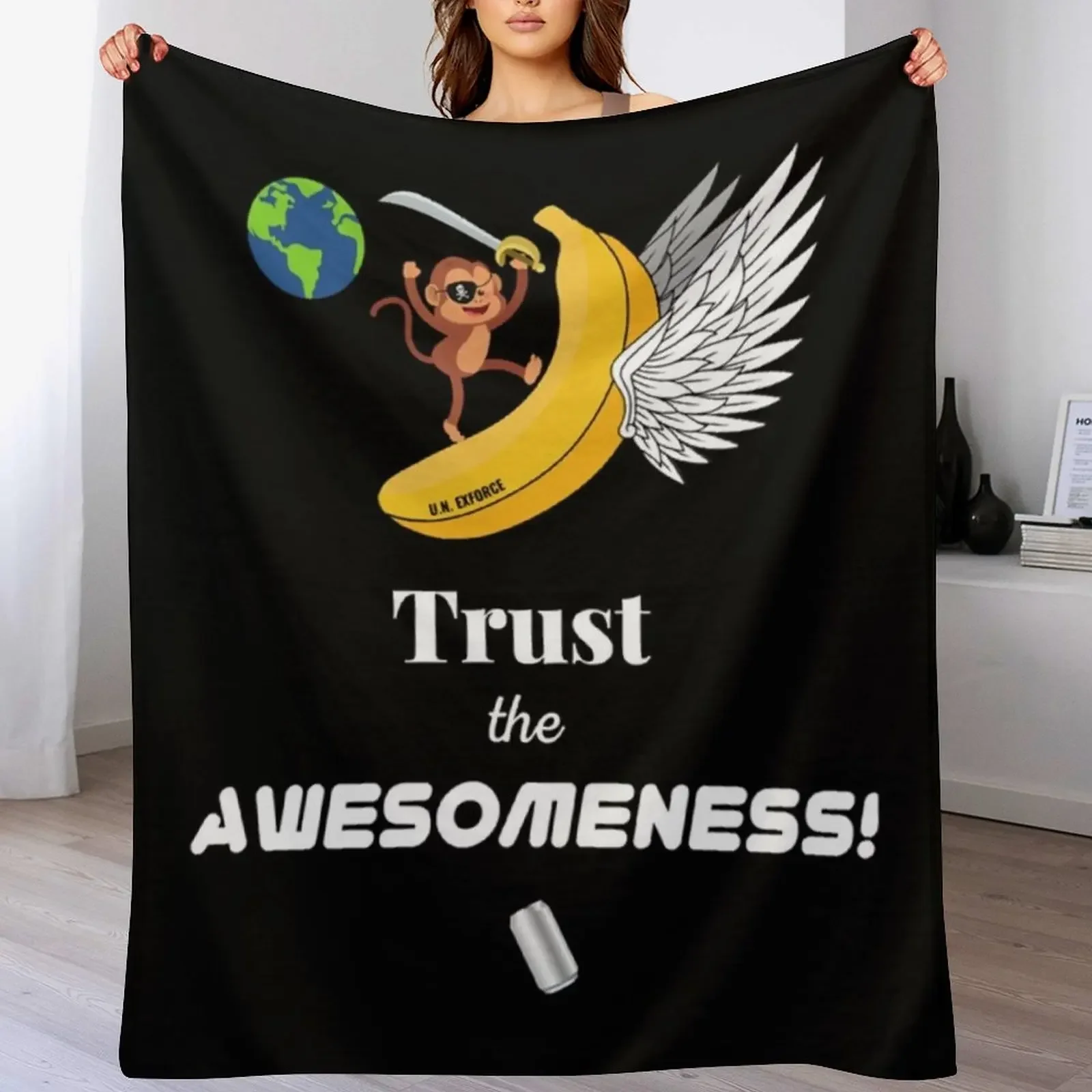Trust The Awesomeness! - Expeditionary Force - Skippy.Essential Throw Blanket Furry Soft Plush Plaid Luxury St Nap Blankets
