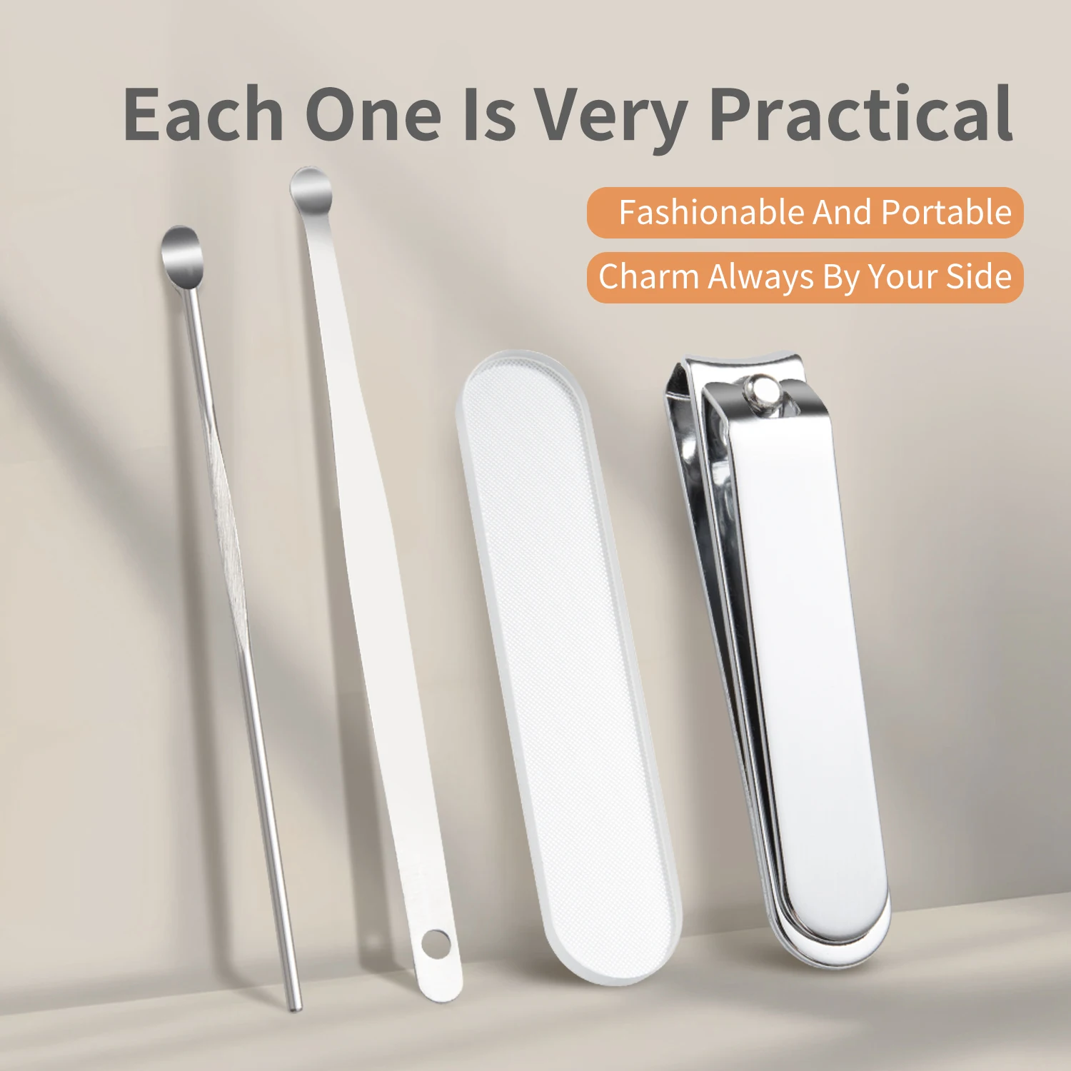 Set di tagliaunghie da 4 pezzi Set di lime per unghie in vetro nano con scatola di immagazzinaggio per strumento di cura personale per manicure per regalo da viaggio