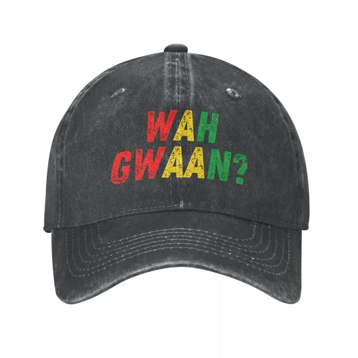 Wah Gwaan Jamaican Patois Slang for What's up Reggae Rasta Colors Cowboy Hat black Hat Luxury Brand Rave Golf Women Men's