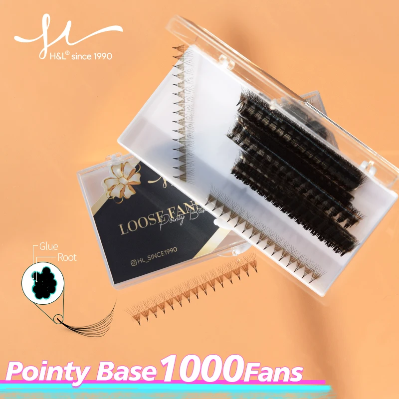 H&L SINCE 1990 Ultra Speed 3D 4D 5D 6D 7D 8D 9D 10D Eyelash Extension Promade Pointy Base Volume Soft Nature Fake Lashes Makeup.