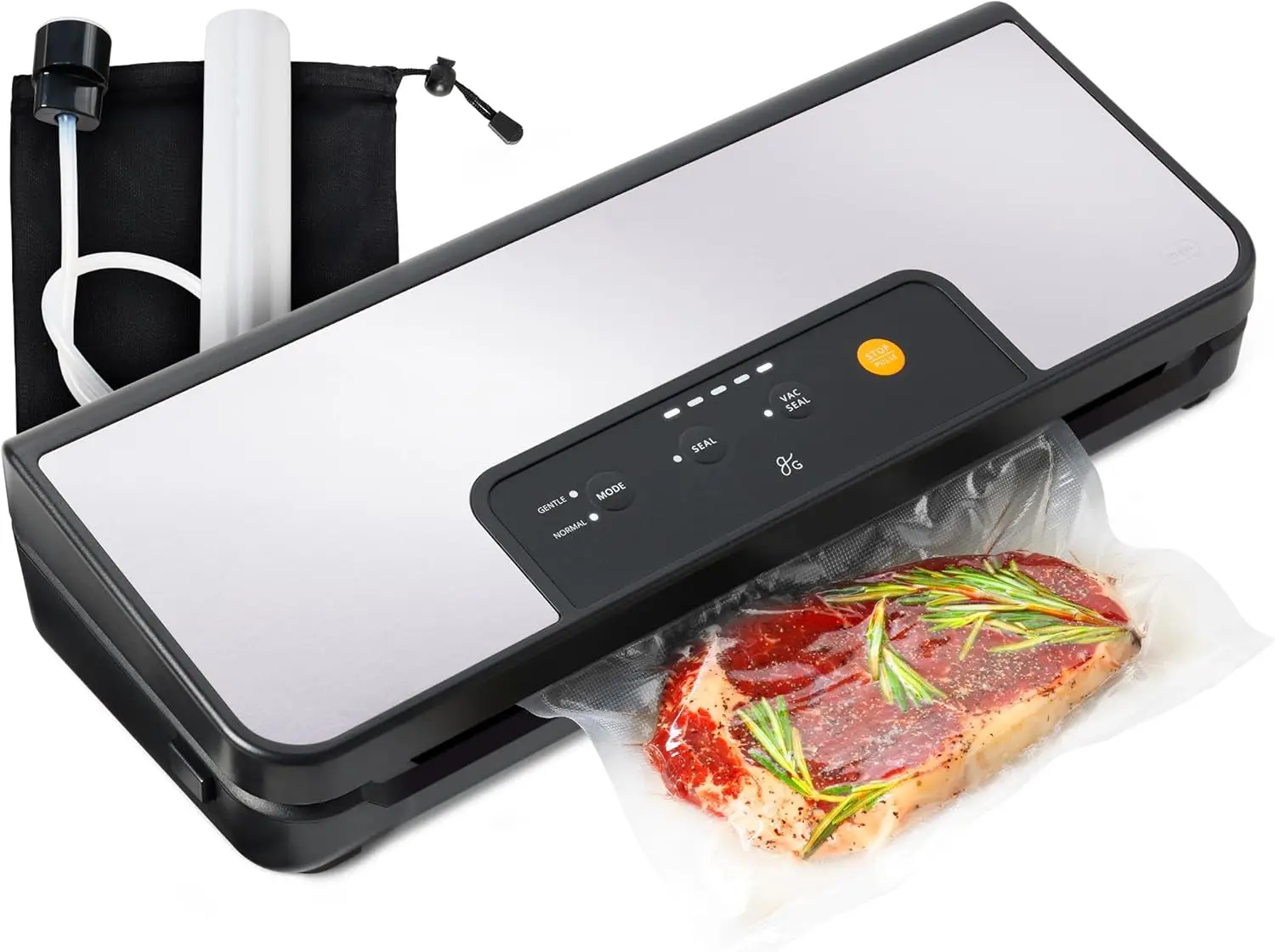 

Greater Goods All-In-One Vacuum Sealer Kit - Start Sealing & Saving Today with a Powerful, Fast Sealer that comes with Sealer