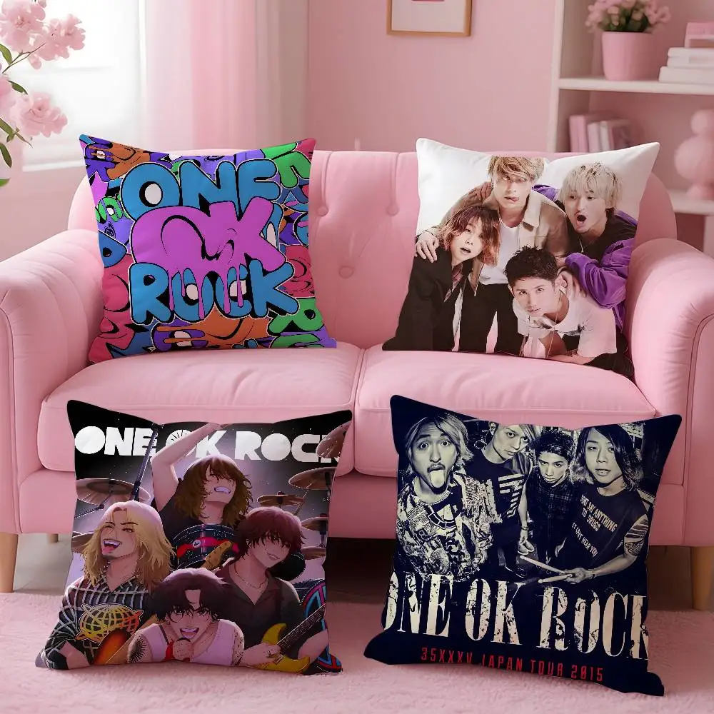 Funda de almohada ONE OKBand O-ONE OK R-ROCK Ambitions, funda de almohada con estampado de patrones, funda de cojín para sofá, decoración para dormitorio y habitación