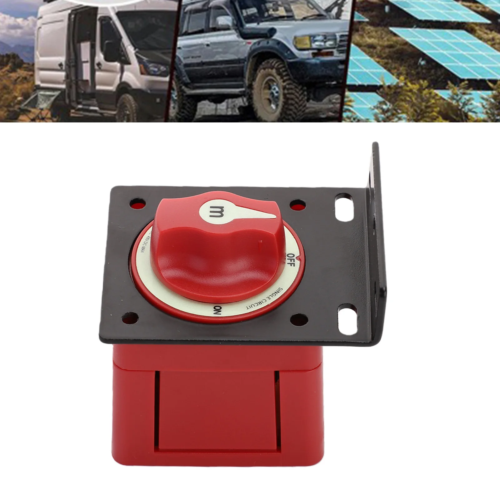 RV Battery Disconnect Switch 12-48V Heavy Duty Battery Power Cut Off Switch On Off for Boat RV Car Truck