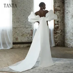 Romantic Short Puffy Sleeves Wedding Cape With Two Long Ribbon,Fashion Detachable Wrap Chic TSWD082