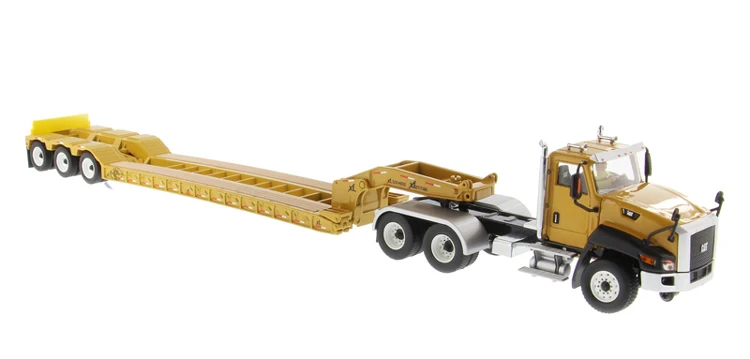 1:50 Scale Die-Cast Model Caterp~illar Cat CT660 Day Cab Tractor XL 120 Low-Profile HDG Lowboy Trailer 85503C Model Toy Gift