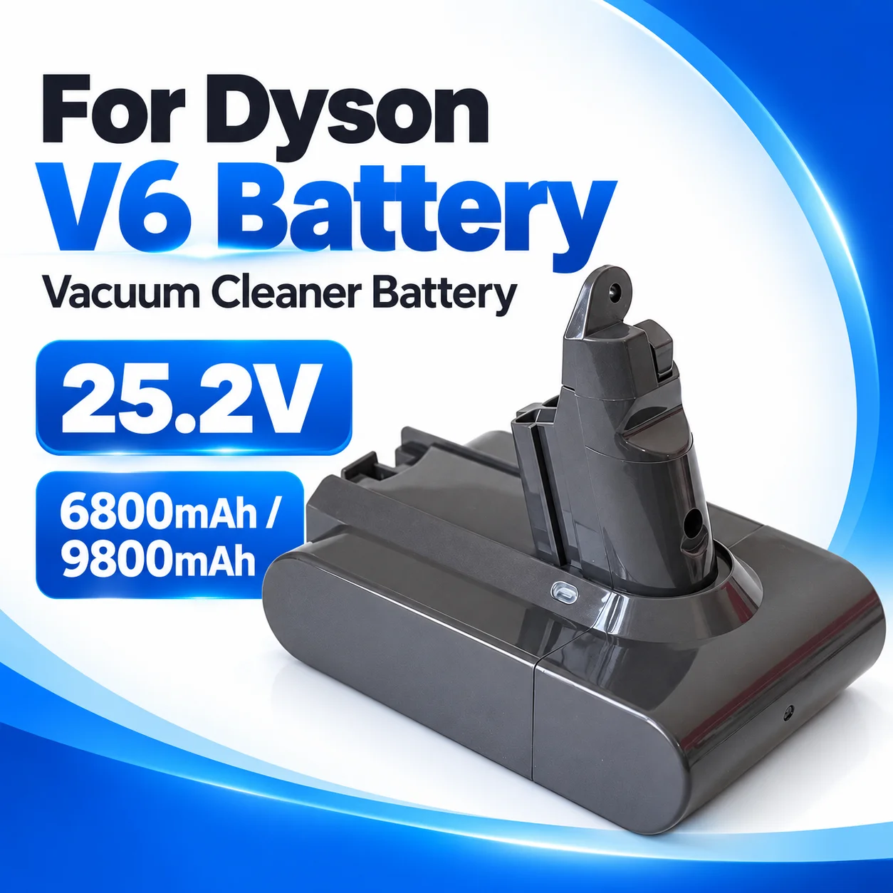 Vacuum Cleaner Rechargeable Battery For Dyson V6 Series , Slim Animal Absolute Motorhead SV03 SV04 SV05 SV09 DC58 DC59 DC61 DC62