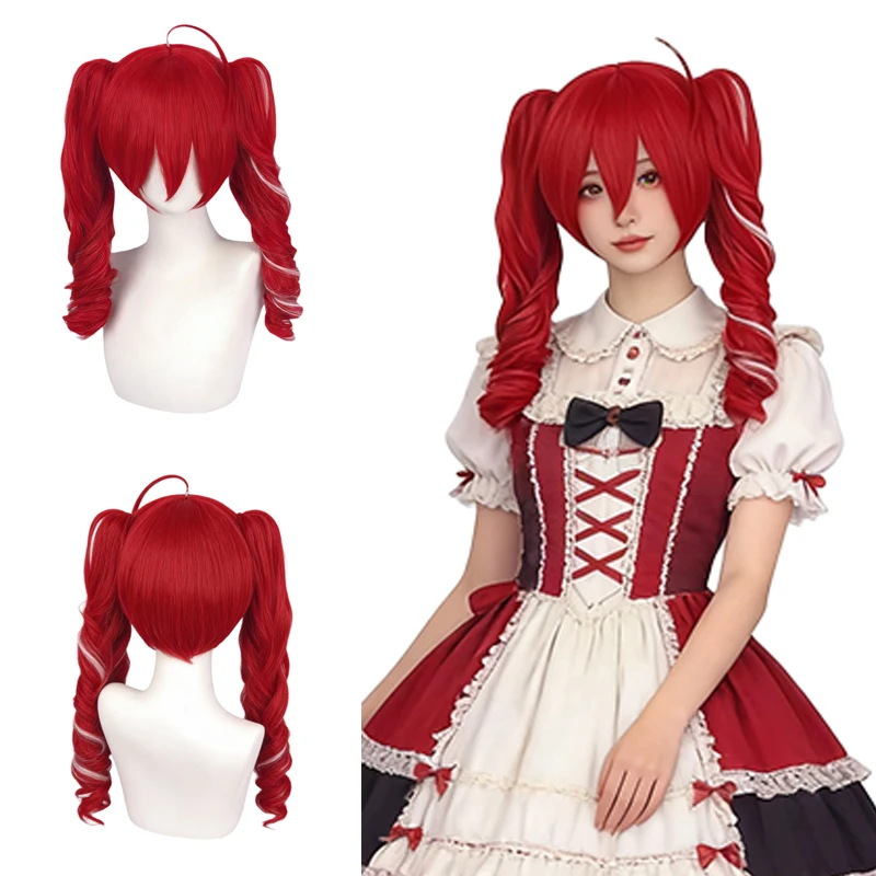 

Предварительно уложенный парик Касане Тето с красными и белыми прядями, двойные хвосты на заколках, термостойкий синтетический волос для женщин, для аниме-вечеринок