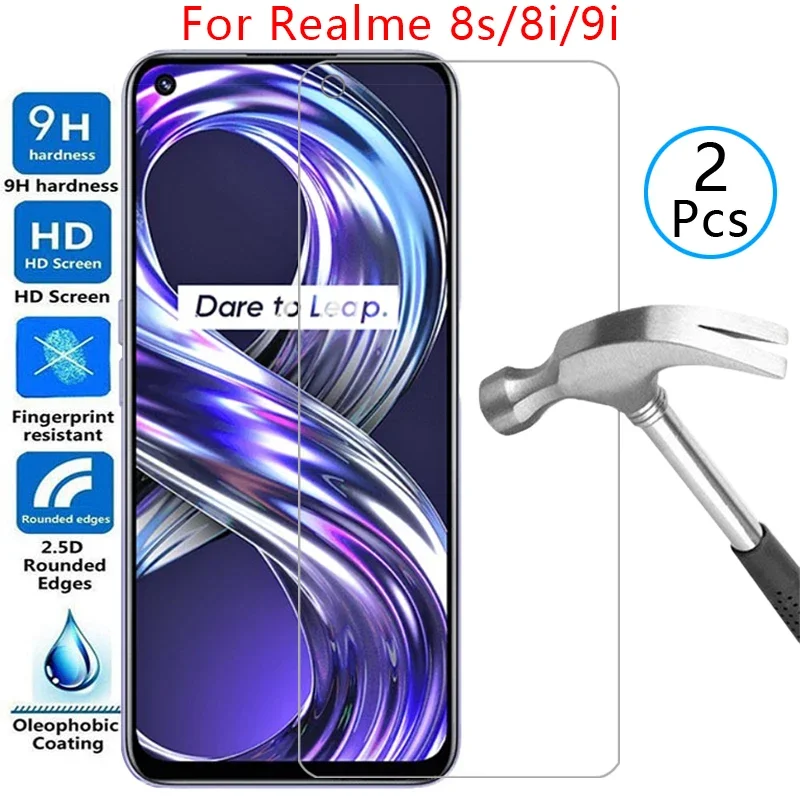 2 Pezzi Cover In Vetro Temperato Per Realme 8I 9I 8S 5G, Custodia Per Realme8I Realme9I 8 S 9 I I9, Coque Per Telefono Realmi Reame Relme R