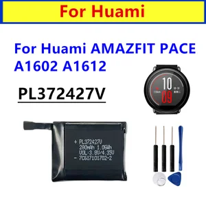 بطارية بديلة أصلية ل Amazfit Pace ، قابلة لإعادة الشحن ، بوليمر ، ليثيوم أيون ، ساعة ذكية ، أدوات ، PL372427V ، A1602 ، A1612 أعلى 12 مبيعات بطارية Amazfit Pace - No8