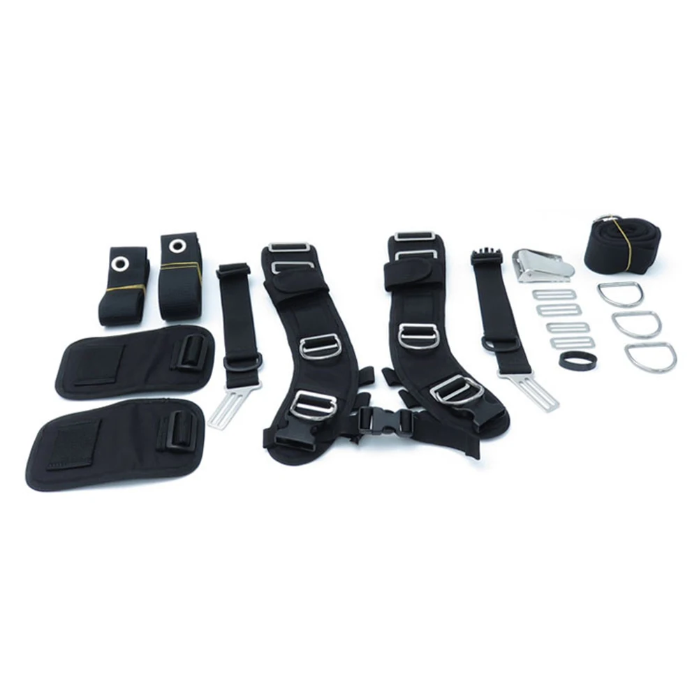 Adjustable Diving Harness Backplate Harness Set Long-lasting Buckles Rust-resistant Metal Parts Secure Equipment Fixing