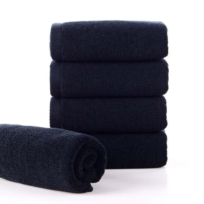 Black Bath Towel Thick Large Soft Cotton Face Hand Shower Towels for Adults Kids Home Bathroom Spa Toalla 34*74cm/70*140cm