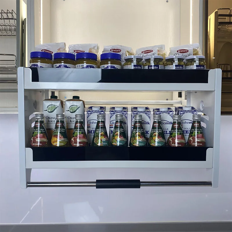 سحب أسفل الرف المطبخ رفع سلة خزانة سلة أوتوماتيكية مصعد سلة درج