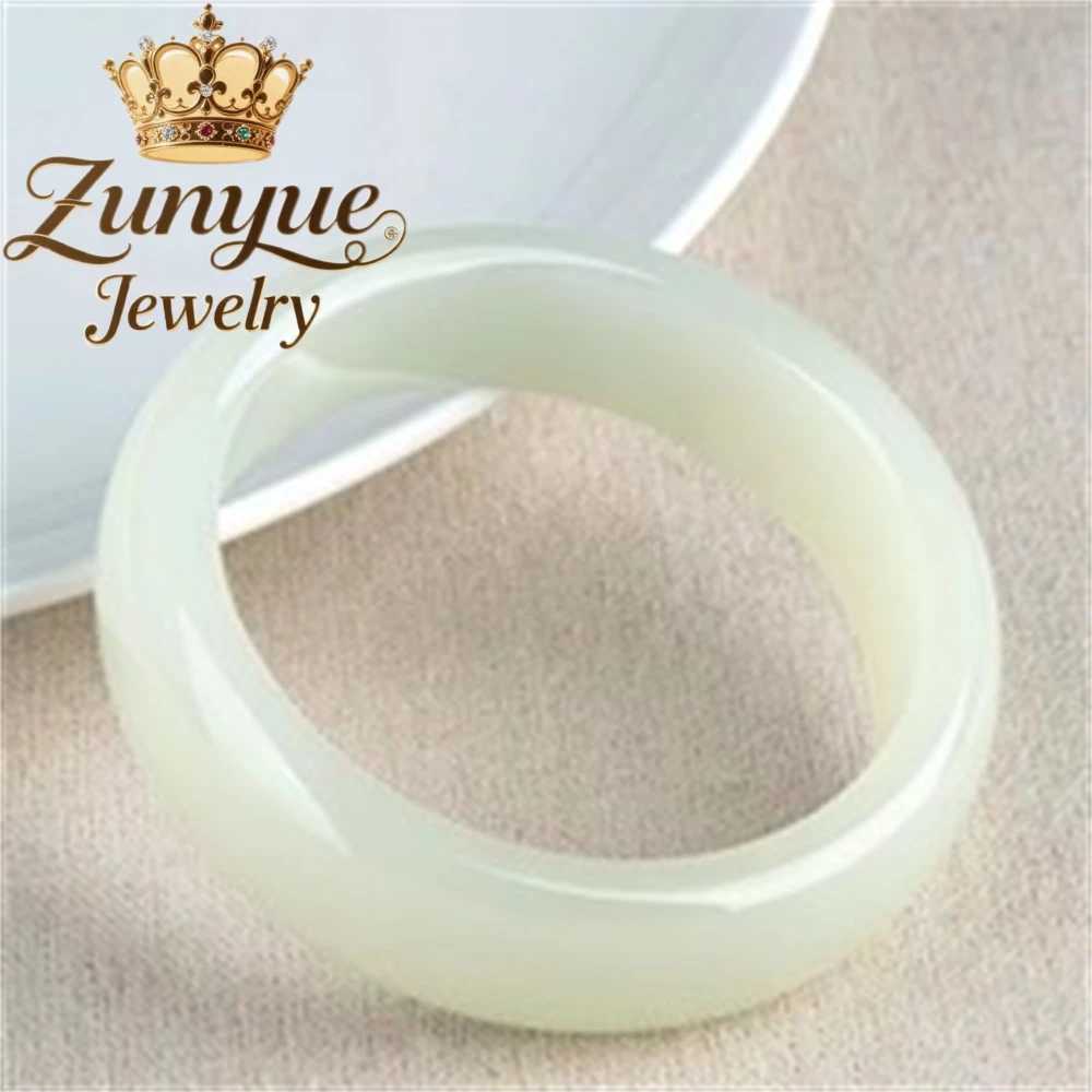 

Natural Jade Classic And Versatile Ice Type Light Bluish - White Jade Bracelet Fashion Jewelry Exquisite Best Selling Elegant