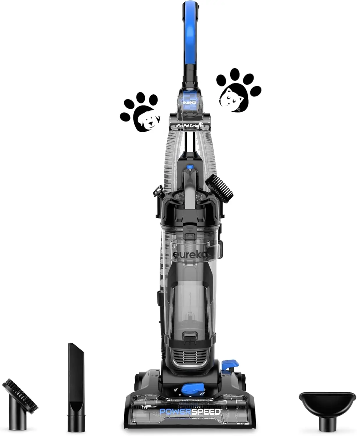 

Powerful Lightweight Upright Vacuum Cleaner for Carpet and Hard Floor, Bagless Design with Pet Attachments