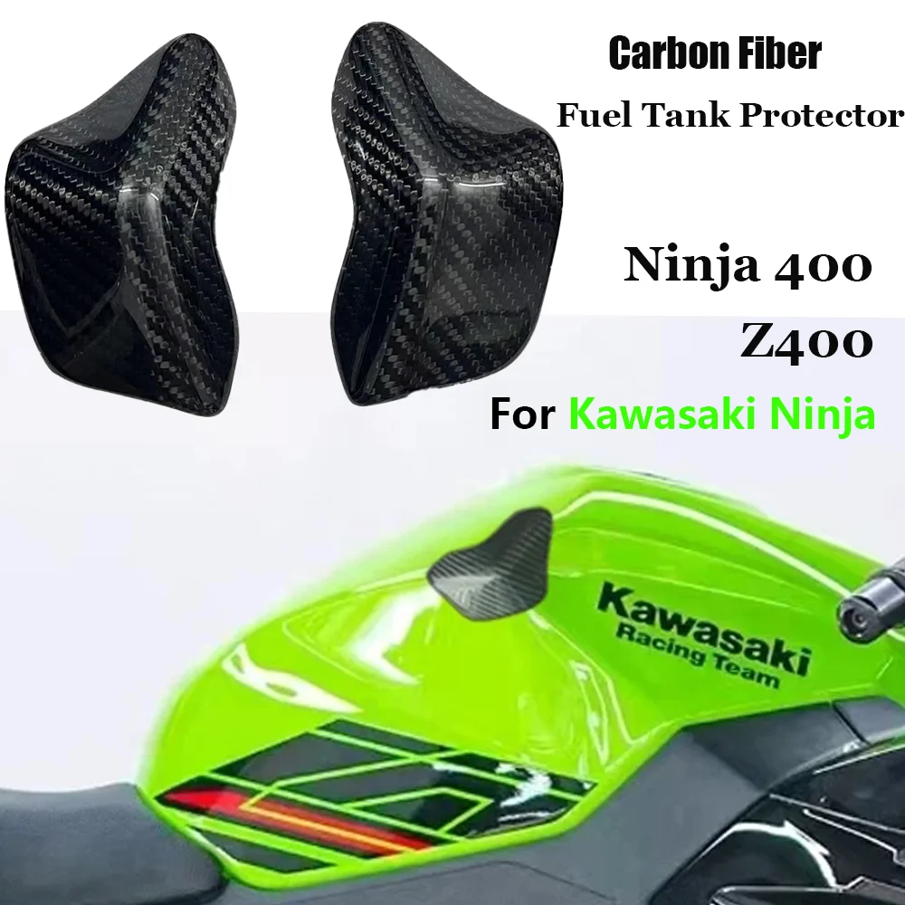 

For Kawasaki Ninja 400 Motorcycle accessories For Kawasaki Ninja400 Z400 Carbon Fiber Side Fuel Tank Cover Fuel Tank Protector