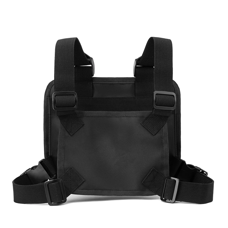 Reflective Design Chest Rig Bag Wear-resistant Tactical Vest Bag Multiple Pockets Students Chest Bag Hip-hop Streetwear Backpack