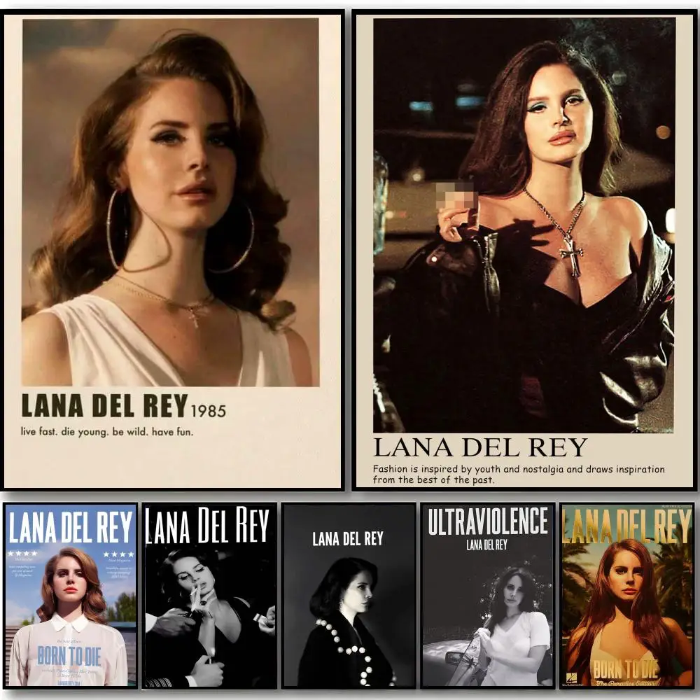 الكلاسيكية البوب L-Lana D-Del Rey ملصق HD الفن للمنزل بار مقهى مسرح السينما ديكور DIY خمر طباعة ل Un