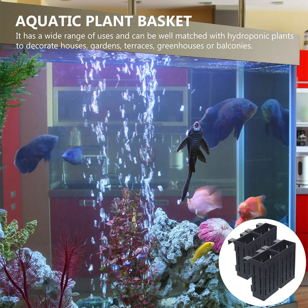 4 pezzi supporto per piante d'acqua acquario vaso per acquari acquario supporto per fioriera sospeso per piante tazza acquatiche