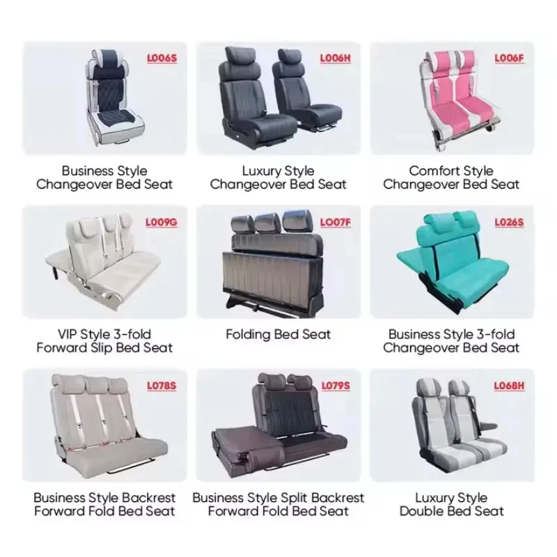 High Quality Newly Customized Folding Car Back Seat Bed Chair for RVs Camper Vans Caravans Comfortable Adjustable Interior Seat