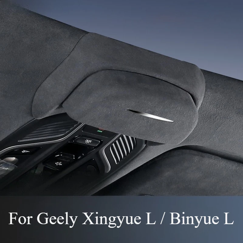 

For Geely Xingyue L / Binyue L Roof-Mounted Sunglasses Clip Holder Suede Sunglasses Storage Box Car Styling Modified Accessories