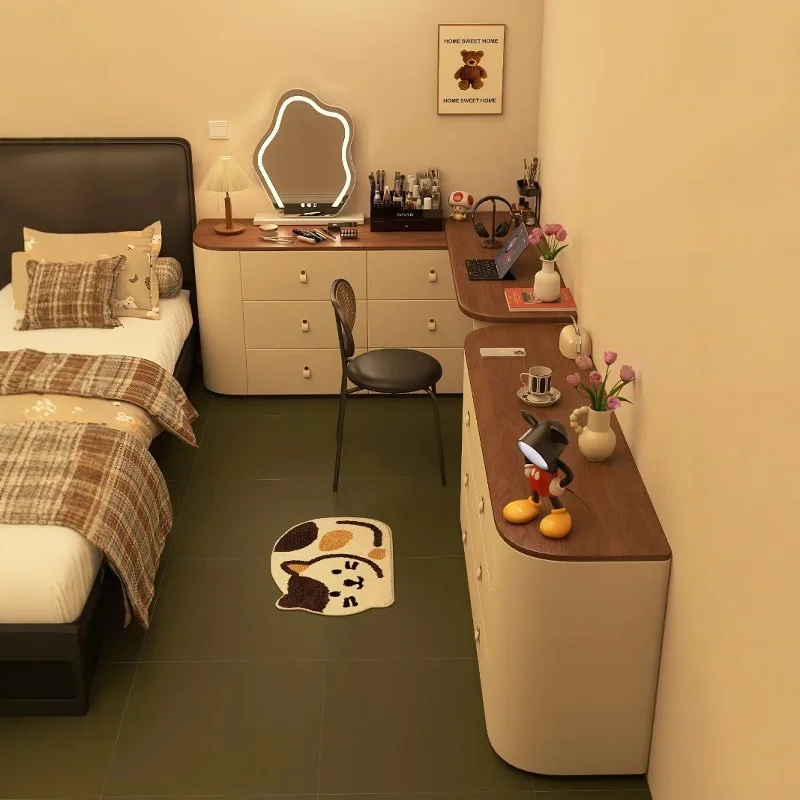 Dresser, bedroom corner small apartment, chest, dresser integrated women's dressing table, master bedroom retractable