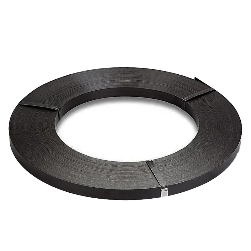 Black Painted&Waxed Steel Packing Belt 0.5*16mm Manual Strapping for Paper Material 19mm/16mm/25mm Width Options
