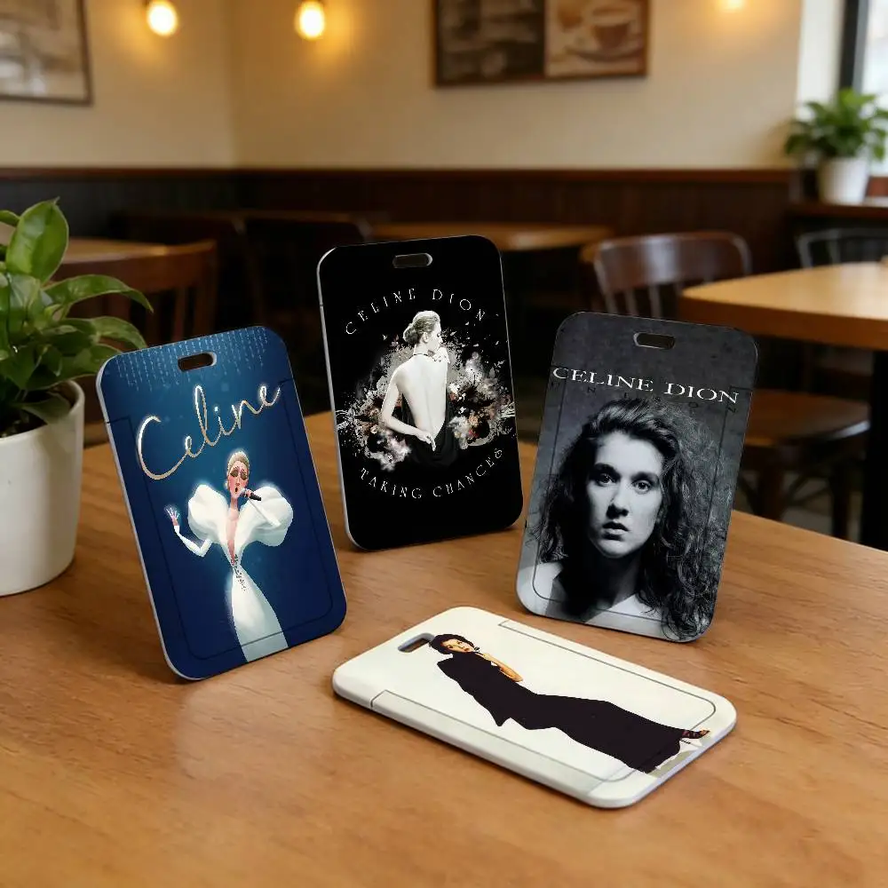 Singer C-Celine D-Dion Lanyard Neck Strap Card Covers Holders, Idol Card Case, Badge Holder, ID Pass Cover with Hang Rope