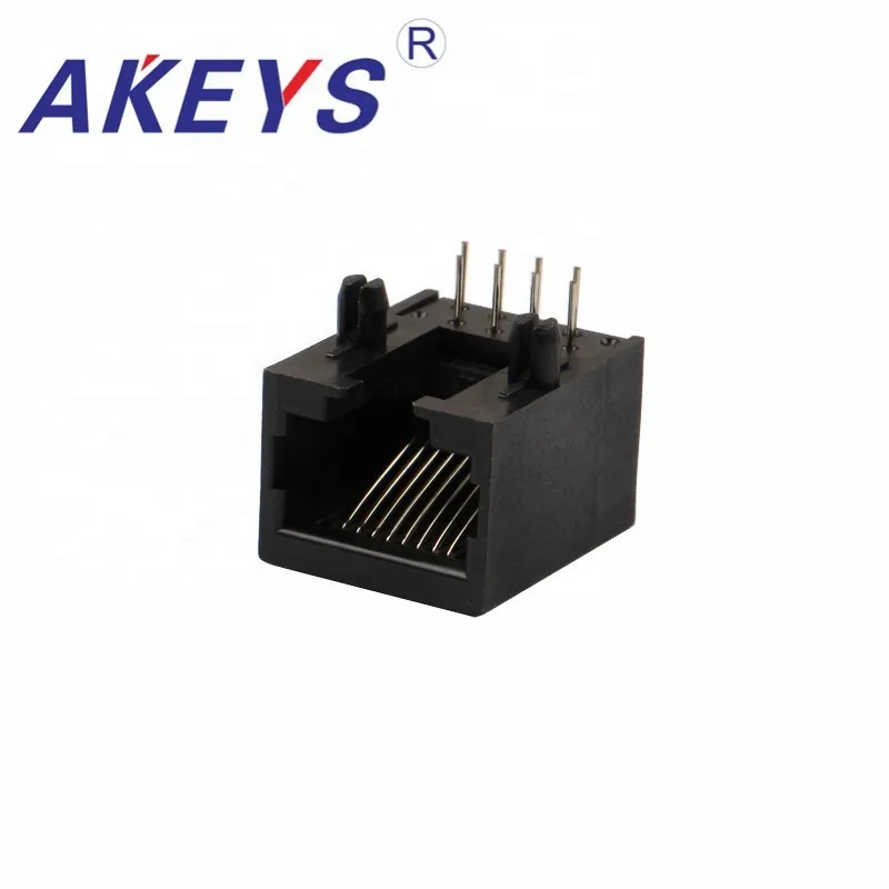 5PCS 56-10P8C Single port 90 degree 10P8C with internal transformer RJ45 Connector