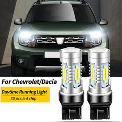 2pcs LED Daytime Running Light DRL Bulb Lamp Canbus W21/5W 7443 T20 For Chevrolet Malibu Trax Dacia Duster Logan 2 Sandero