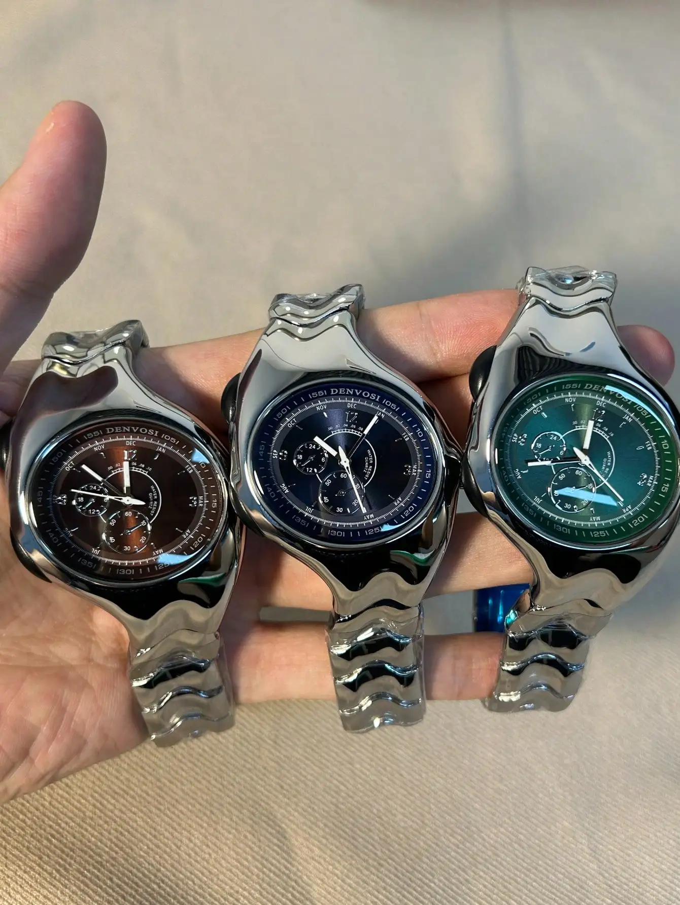 1pc men's irregular y2k non mechanical watch, twisted retro fashion quartz watch image 5