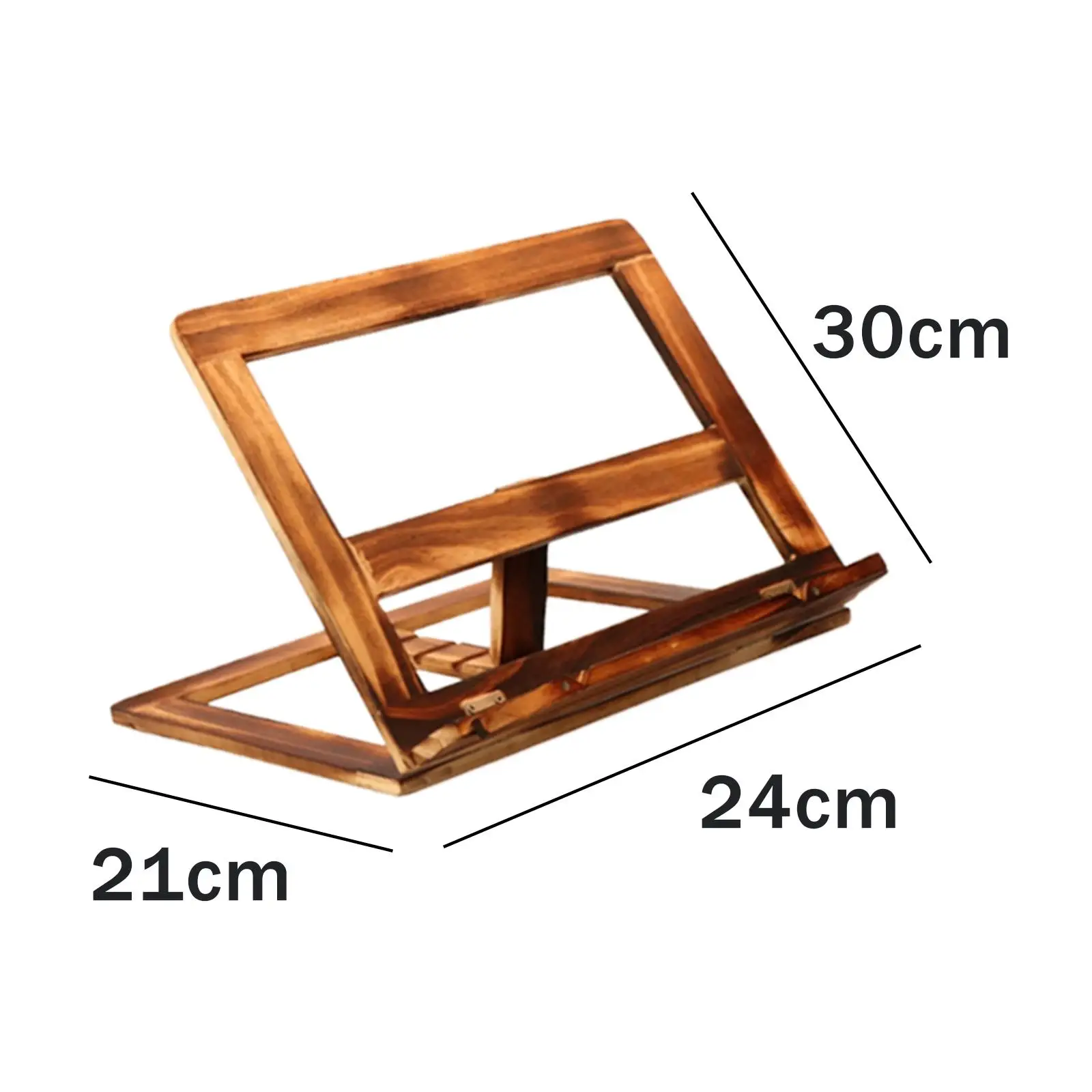 Wooden Book Stand with Page Paper Clip Flexible Book Holder Reading Desk Portable Lightweight Bookstand for Textbook Magazine