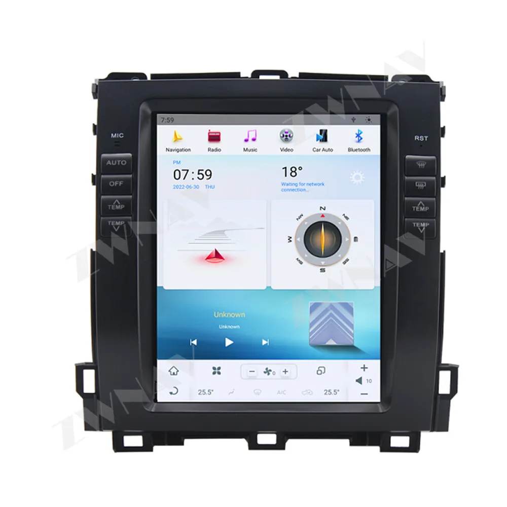 Car Radio For Toyota Land Cruiser Prado 120 2002-2009 Android13 Multimedia Carplay Navigation GPS Bluetooth 4G WIFI Automotive