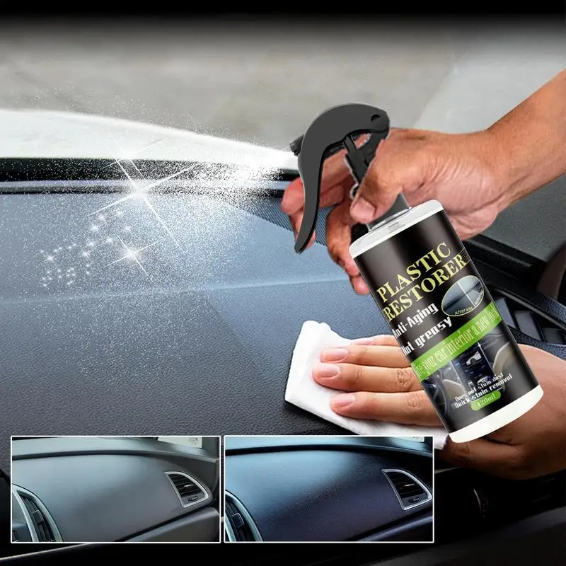 Limpador de carro, spray de cuidados automotivos, restaurador de carro, kit de spray de revestimento de longa duração para acessórios de carro, remodelação de couro