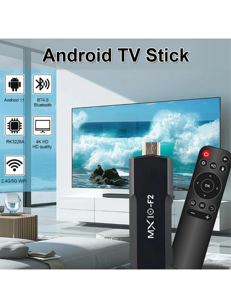 Amazon Fire TV Stick 4K MX10 F2 RK3228A Quad-Core 1GB 8GB Smart TV Box/Stick z pilotem na podczerwień — 2