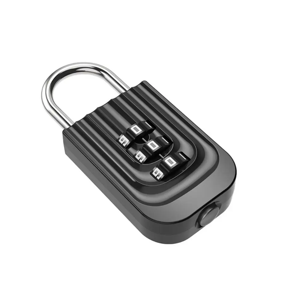 Zinc Alloy Body Resettable Combination Padlock Electroplated Steel Shackle Solid Zinc Alloy Code Lock Compact Lightweight