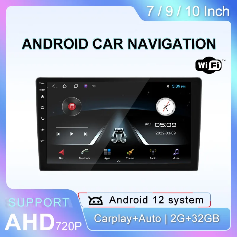 

Android Wireless Carplay for Car Multimedia Player GPS Navigation WIFI Stereo Sound MP5 Radio 7 Inch 9 10 Inch Display Screen