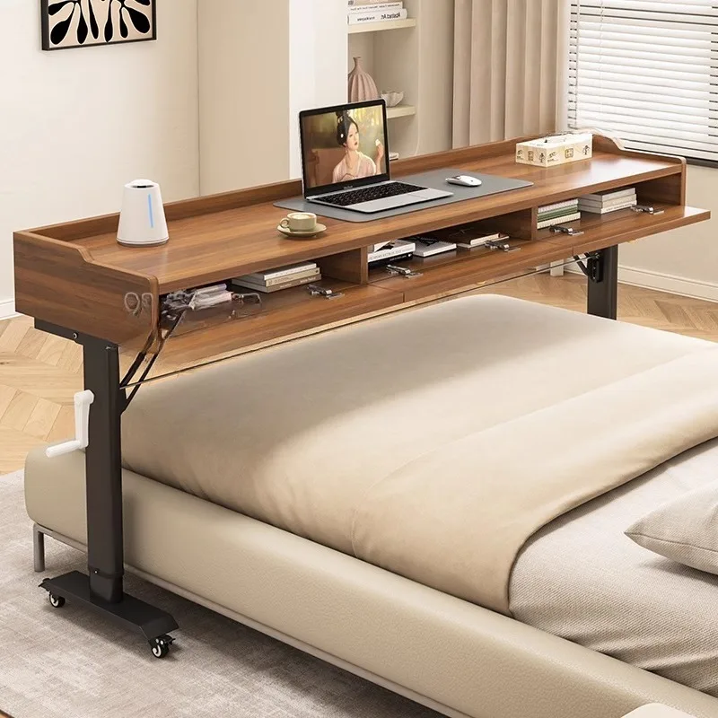 Cross bed table removable, lift table computer table