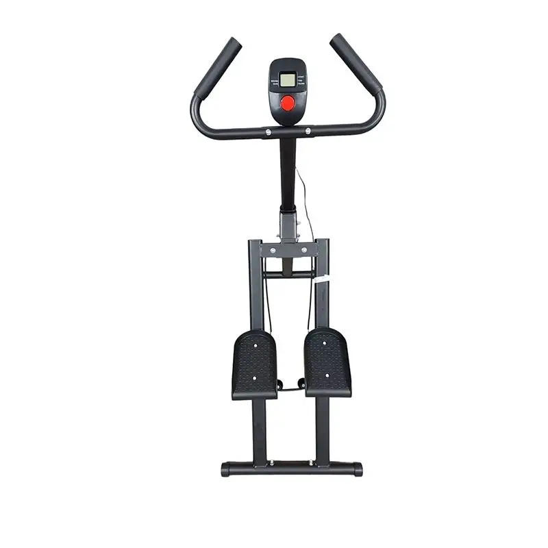 Foldable Stair Stepper Climbing Machine With Lcd Monitor Handlebar Anti Slip Pedal For Home Gym Indoor Fitness Exercise Adults