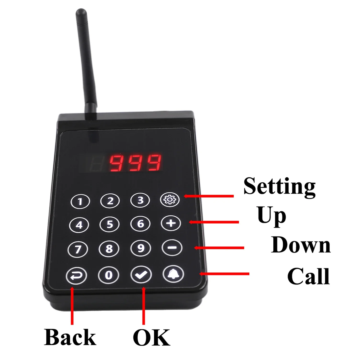 On Sale Restaurant Pager Wireless Calling System Coasters Buzzer Beeper Bell Receivers For Bar Cafe Food Truck Hotel Clinic